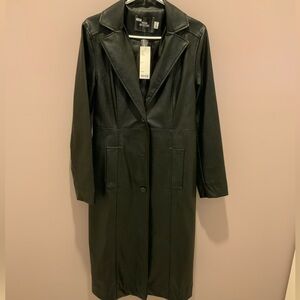 Urban Outfitters Faux Leather Midi Coat